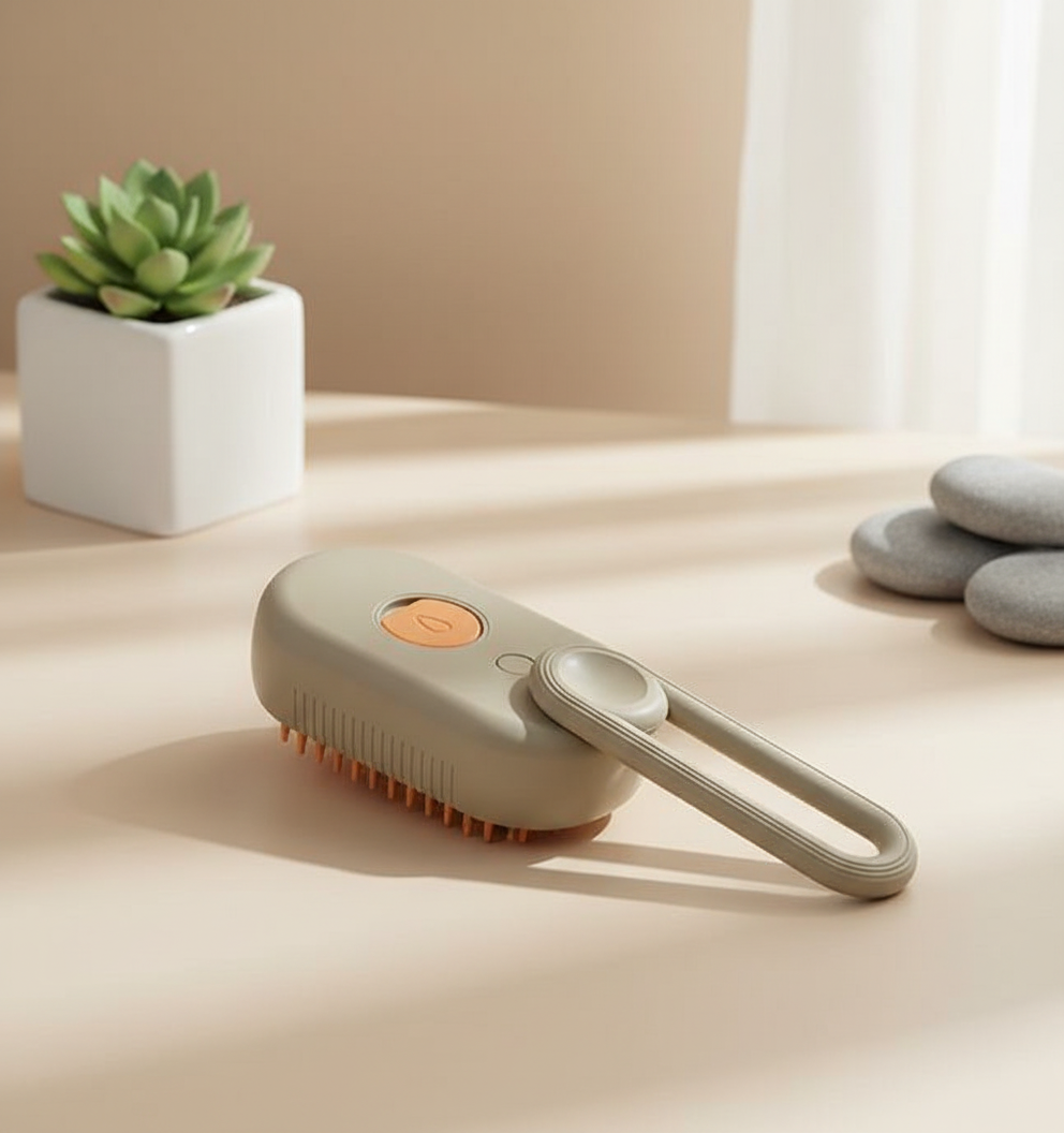 Brosse à vapeur 3 en 1 pour chat – Peigne de toilettage rechargeable USB